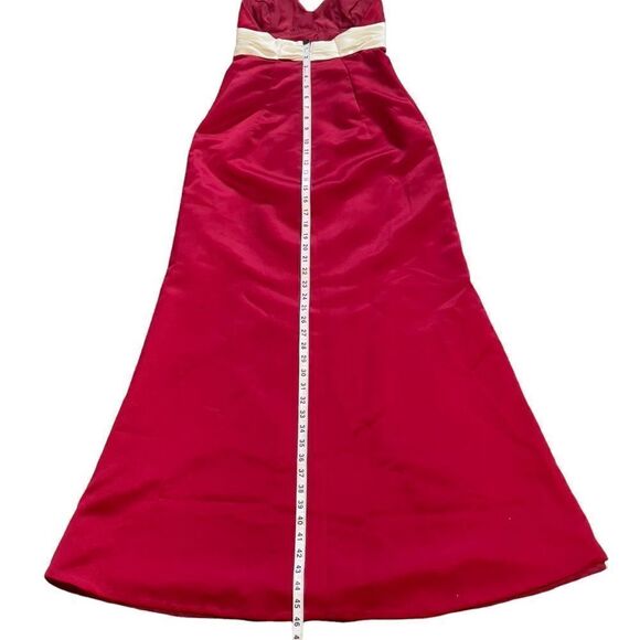 FOREVER YOURS Red Haltered Long Gown Size 6 - Picture 10 of 16